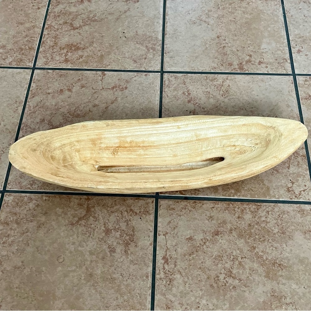 Wooden Decorative Bowl 21 inches long